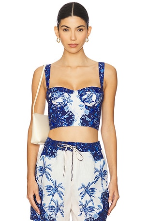 x REVOLVE Lupe Crop Top Agua Bendita