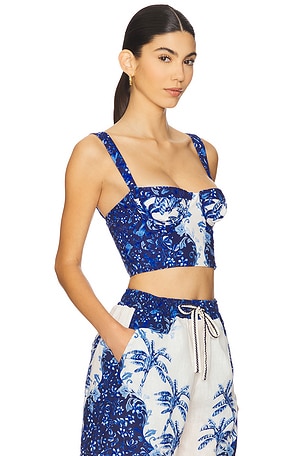 Agua Bendita x REVOLVE Lupe Crop Top in Blue