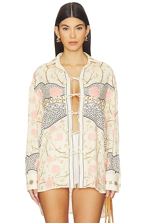 x REVOLVE Swan Top Agua Bendita