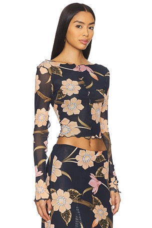 Agua Bendita x REVOLVE Liana Top in Navy