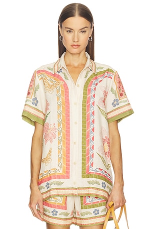 Agua Bendita Ali Shirt in Cream. Size S. Also