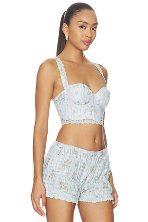 Agua Bendita Jovie Bleu Top in Blue