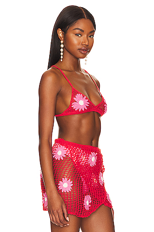 Agua Bendita x REVOLVE Lynn Bralette Top in Red