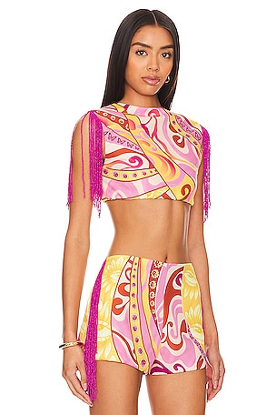 Agua Bendita x REVOLVE Candy Crop Top in Pink