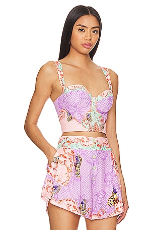 Agua Bendita x REVOLVE Lupe Crop Top in Purple