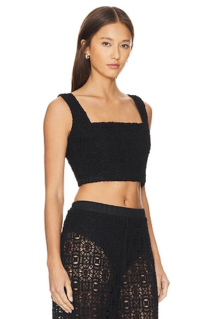 Agua Bendita Kosia Knitted Top in Black