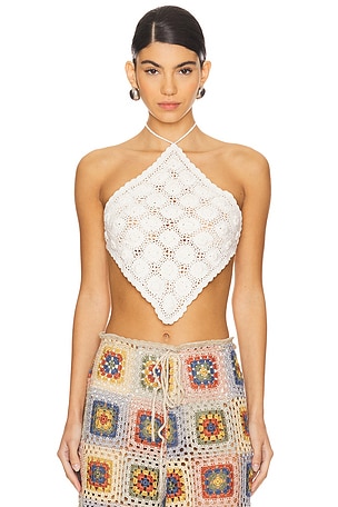 Flower Harvest Halter Top Agua Bendita