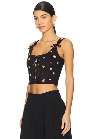 Agua Bendita Chanty Dawn Top in Black