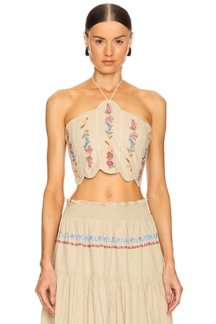 Serenity Blush Halter Top Agua Bendita