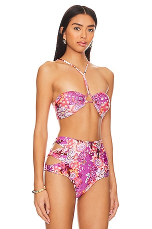 Agua Bendita Erma Bandeau Top in Pink