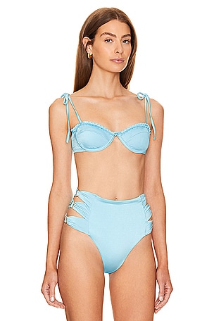 Agua Bendita Madelyn Top in Baby Blue