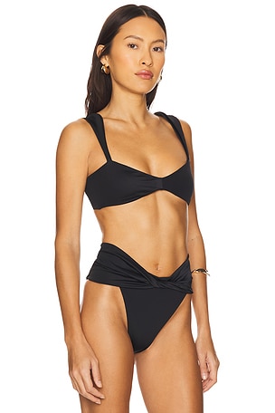 Agua Bendita Malory Bikini Top in Black