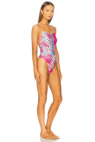 Agua Bendita x REVOLVE Laila One Piece in Cream,Fuchsia