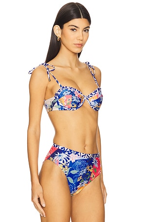Agua Bendita x REVOLVE Madelyn Bikini Top in Royal. Size XS. Also