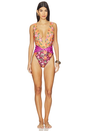 x REVOLVE Ellis One Piece Swimsuit Agua Bendita