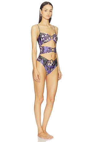 Agua Bendita Conga Ambar One Piece in Purple. Size S. Also