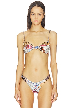 Lucille Quilt Bikini Top Agua Bendita