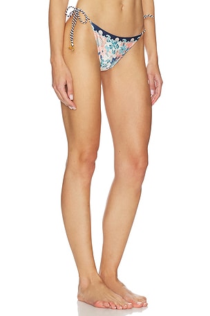 Agua Bendita Alegria Sereia Side Tie Bikini Bottom in Blue. Size S. Also