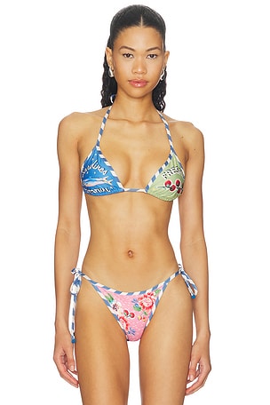 Ludovica Basket Bikini Top Agua Bendita