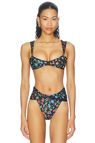 Malory Weave Bikini Top Agua Bendita