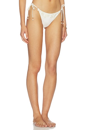 Agua Bendita Alegria Ivy Bikini Bottom in White