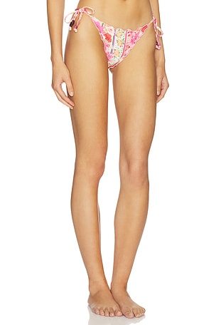 Agua Bendita x REVOLVE Alegria Ruche Latin Bikini Bottom in Bahia. Size M. Also