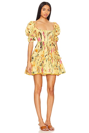 Agua by Agua Bendita Alaria Habitat Dress in Yellow