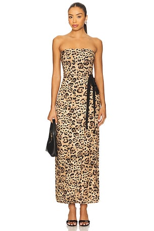 Cinefila Jaguar Dress Agua by Agua Bendita