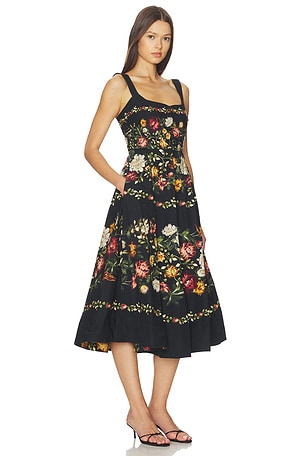 Agua by Agua Bendita Alcaparra Midi Dress in Black