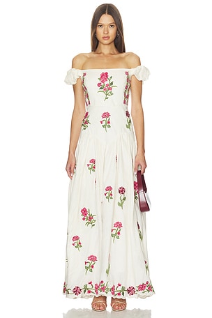 Siembra Maxi Dress Agua by Agua Bendita