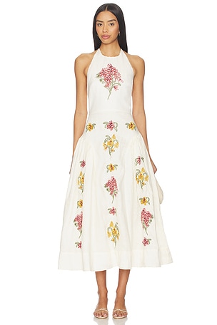 Balsa Midi Dress Agua by Agua Bendita