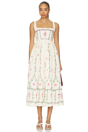 B?rbara Midi Dress Agua by Agua Bendita