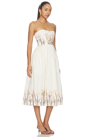 Agua by Agua Bendita Pruna Midi Dress in White