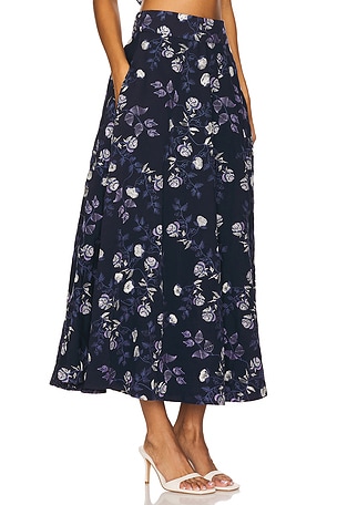 Agua by Agua Bendita Bergamota Sueno Skirt in Navy