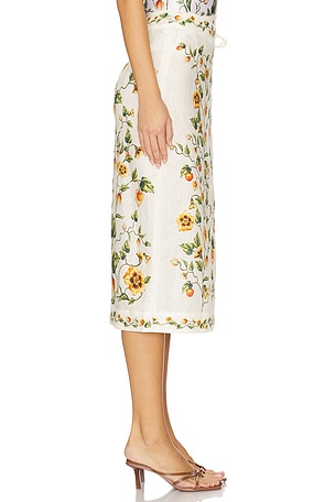 Agua by Agua Bendita Luna Midi Uchuva Pareo in Cream. Size XS-S. Also