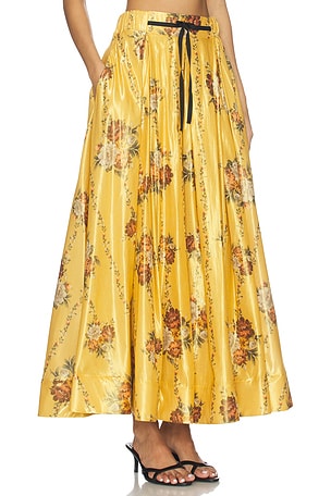 Agua by Agua Bendita Delta Maxi Skirt in Yellow. Size S. Also