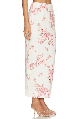 Agua by Agua Bendita Lirica Cauca Skirt in Cream,Pink