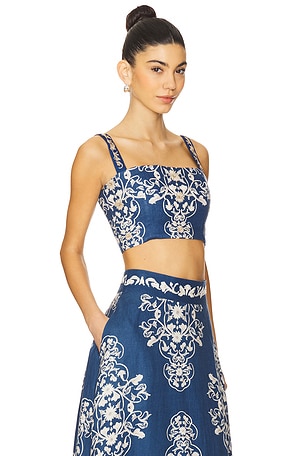 Agua by Agua Bendita Cacao Top in Blue