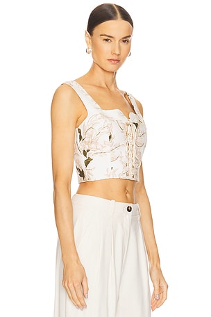 Agua by Agua Bendita Reserva Corset Top in Neutral