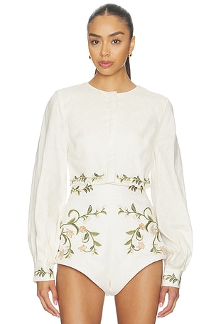 Agua by agua bendita blusa cumbre en color crema