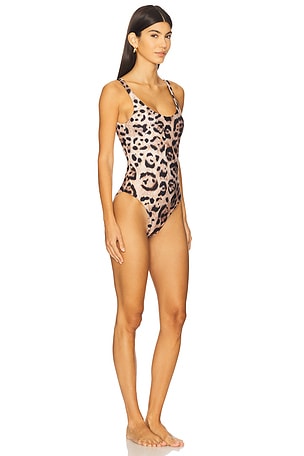 Agua by Agua Bendita Gema One Piece Swimsuit in Brown. Size XS. Also