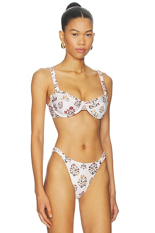 Agua by Agua Bendita Agraz Andes Bikini Top in Cream