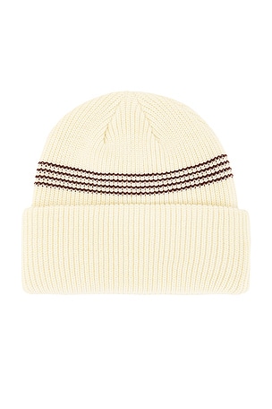 Autumn Headwear Mini Stripe Beanie in Cream