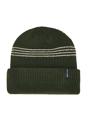 Autumn Headwear Mini Stripe Beanie in Green