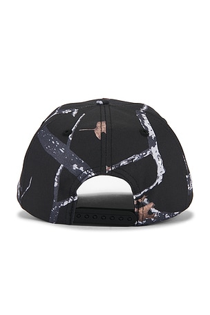 Autumn Headwear Camo 5 Panel Cap in Black