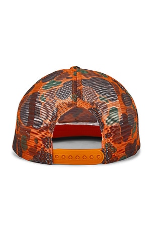 Autumn Headwear Camo Trucker Cap in Orange