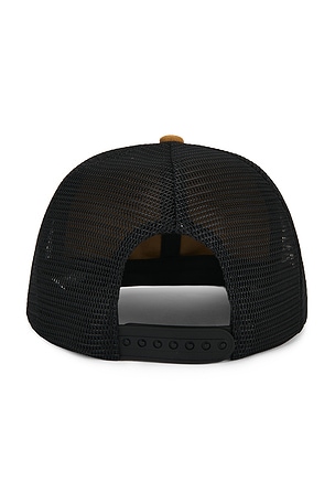 Autumn Headwear Twill 6 Panel Trucker Cap in Brown