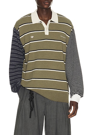 Adi007 Long Sleeve Tee in Olive Strata, Alumin, & /black adidas by Song for the Mute