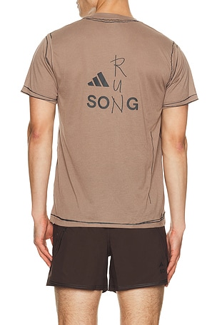 adidas by Song for the Mute Running Tee in Brown