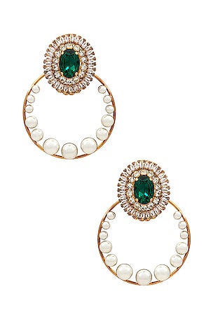 Gem Cluster Hoop Earrings Anton Heunis